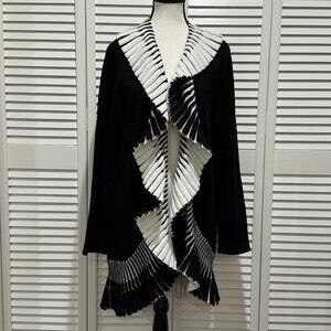Chico’s Travelers Collection Open Front Cardigan Sweater – Size 3 (XL/16) Black